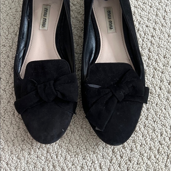 Miu Miu Shoes - Miu Miu Velvet Bow Flats